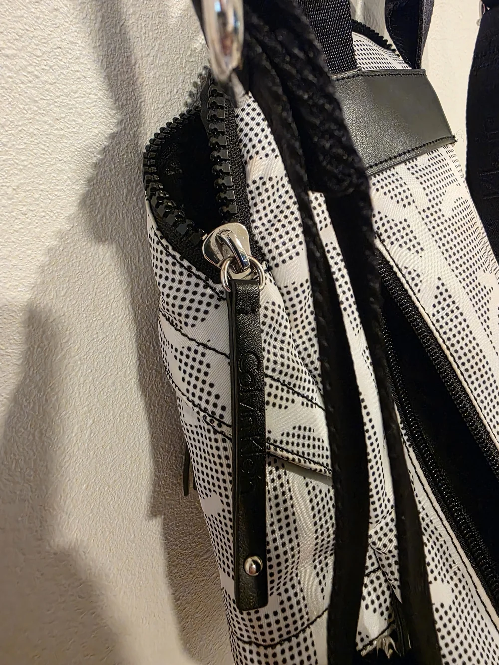 Calvin Klein Black and White Logo Mini Backpack